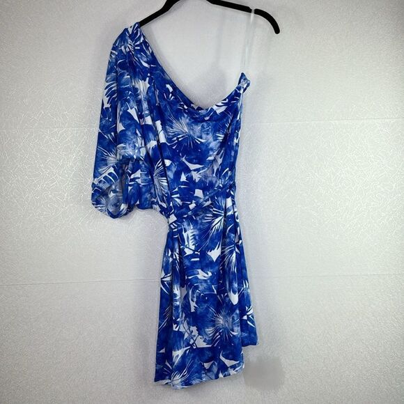 Trina Turk Basque One Shoulder Swim Cover Up Beach Dress L - Picture 4 of 5